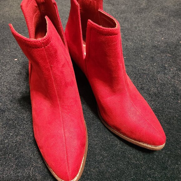 Red Heeled Booties - Picture 1 of 5